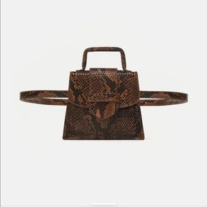 Zara Snakeskin Crossbody/ belt bag